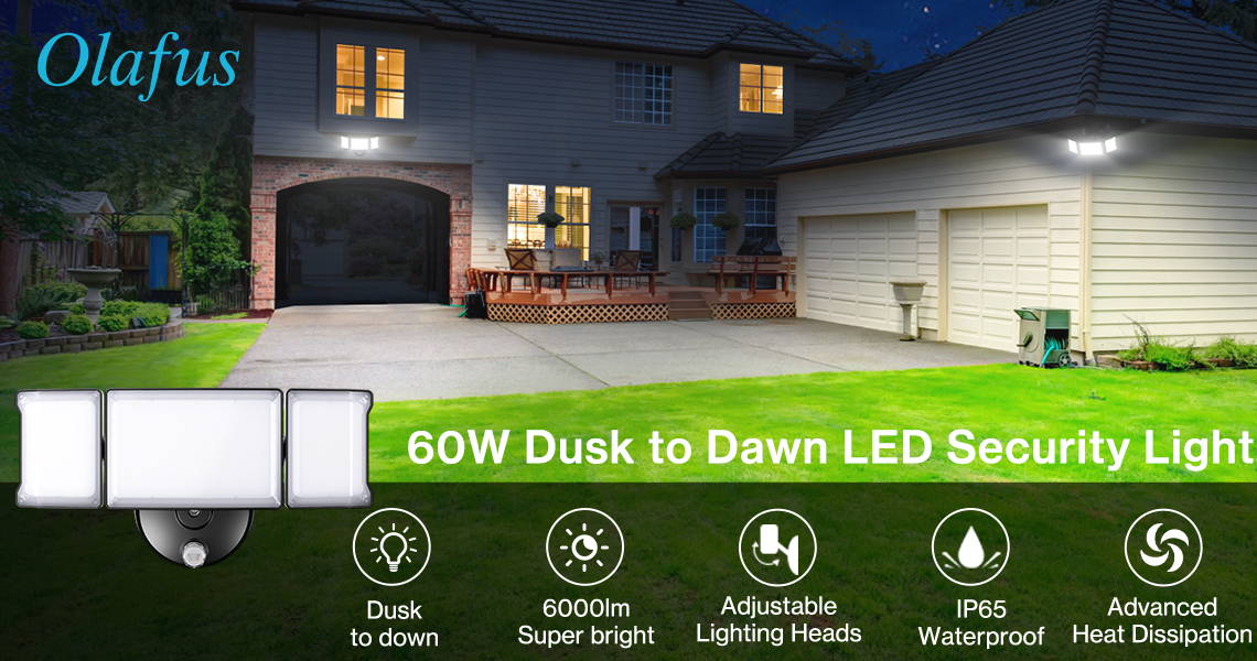 60W Dusk Till Dawn LED Outside Lights
