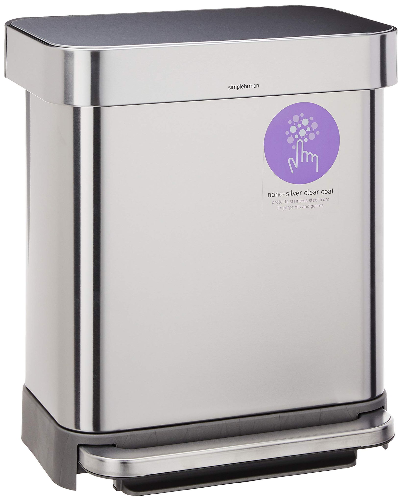 Simplehuman Stainless Steel Rectangular Step Trash Can with Liner Pocket vs Tramontina Stainless