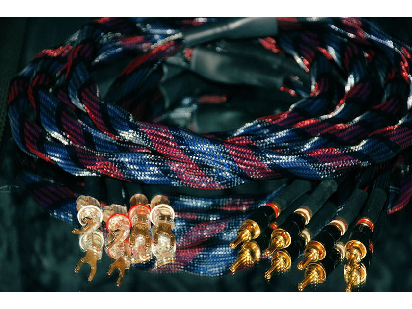 Snake River Audio -  Cottonmouth - 24k gold - 3m Speaker Cables