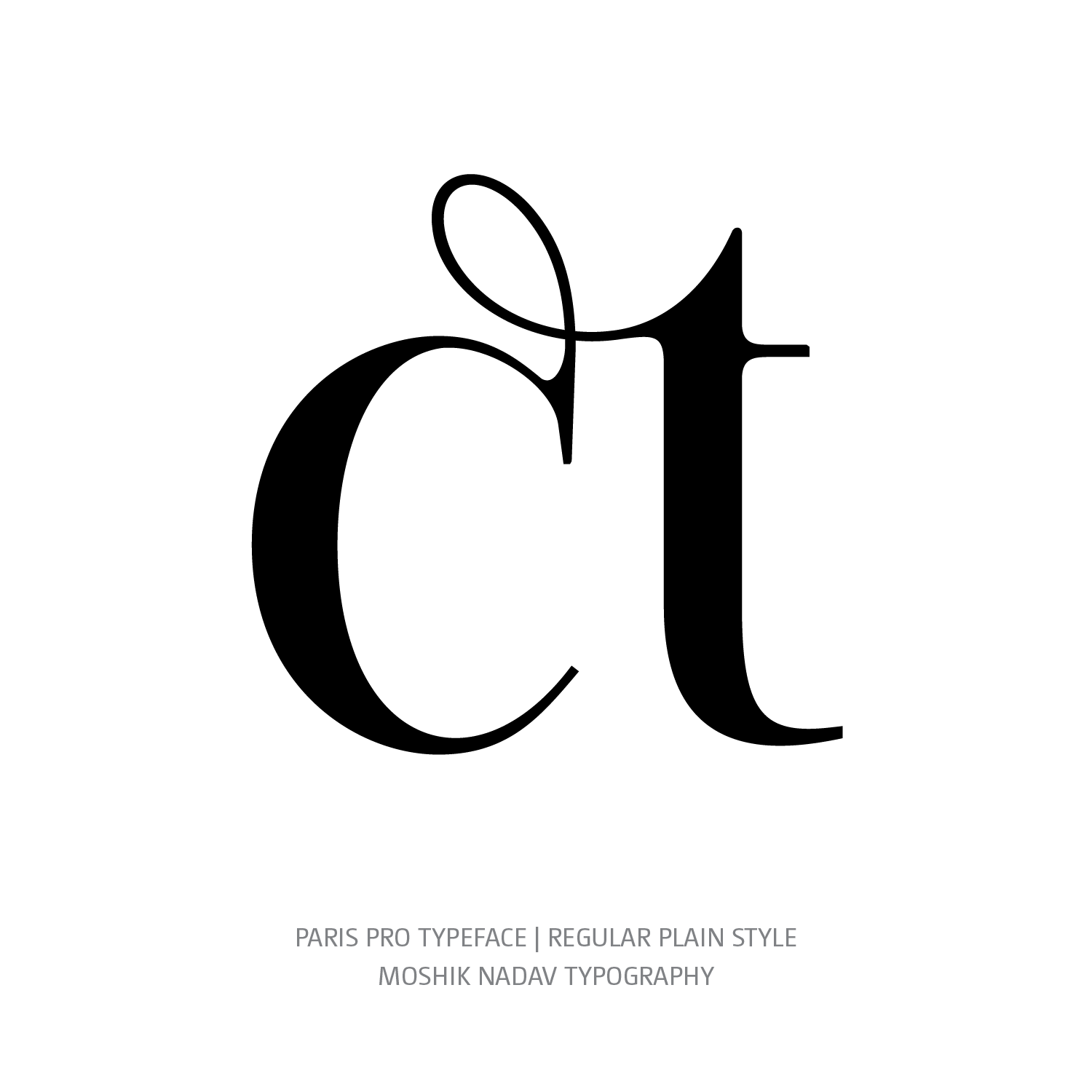 Paris Pro Typeface Regular ct ligature