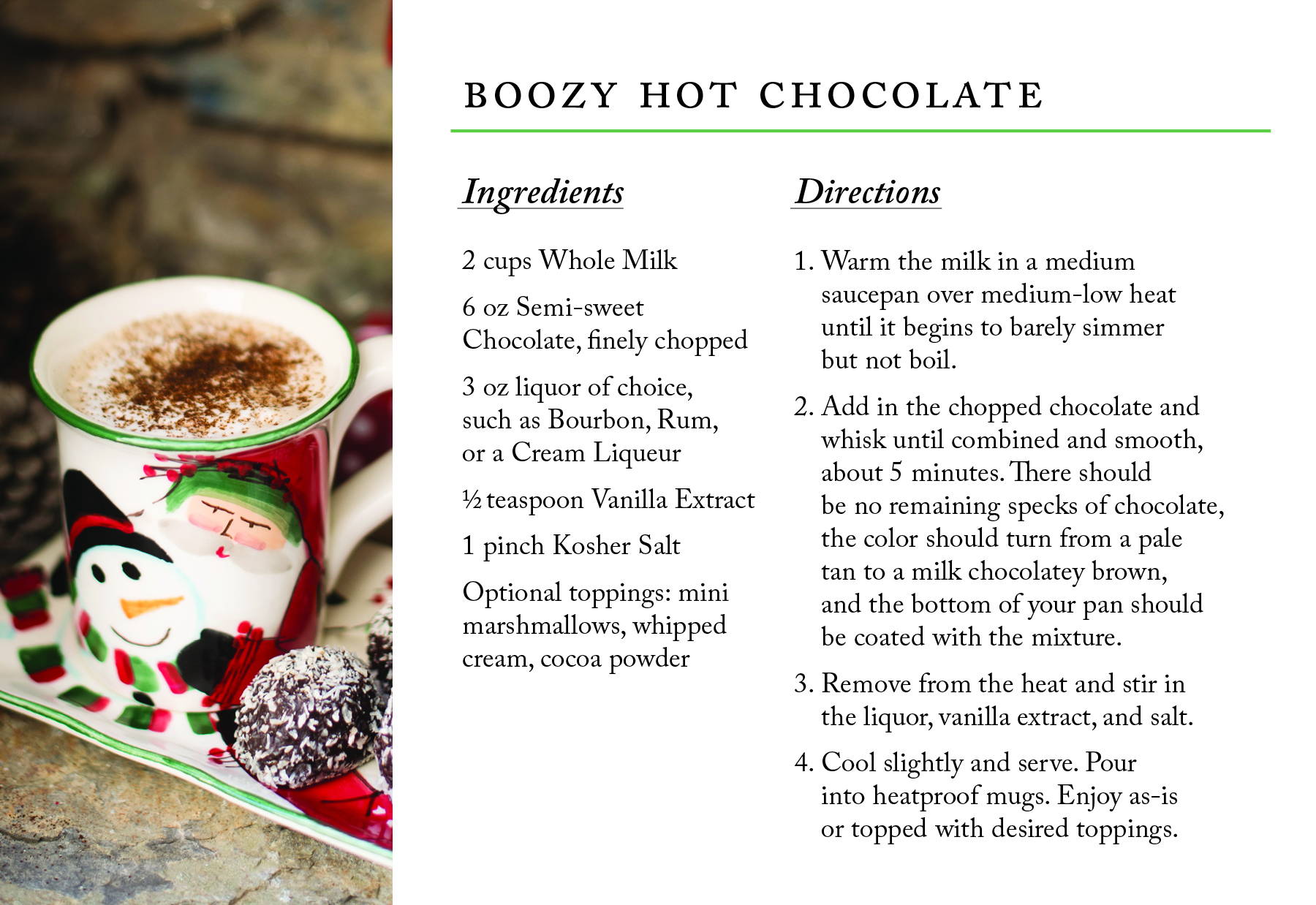 Boozy Hot Chocolate Recipe