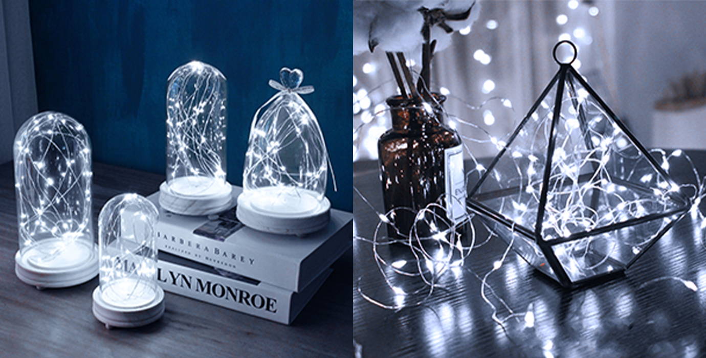 Onforu 6.5ft 6000K Cool White Mini LED Fairy Lights
