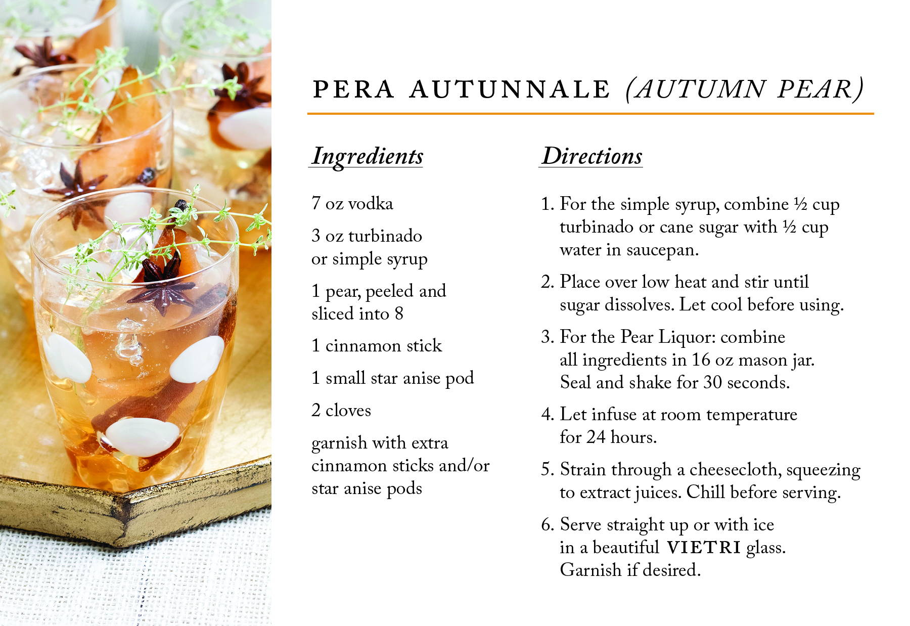 Autumn Pear Cocktail Recipe