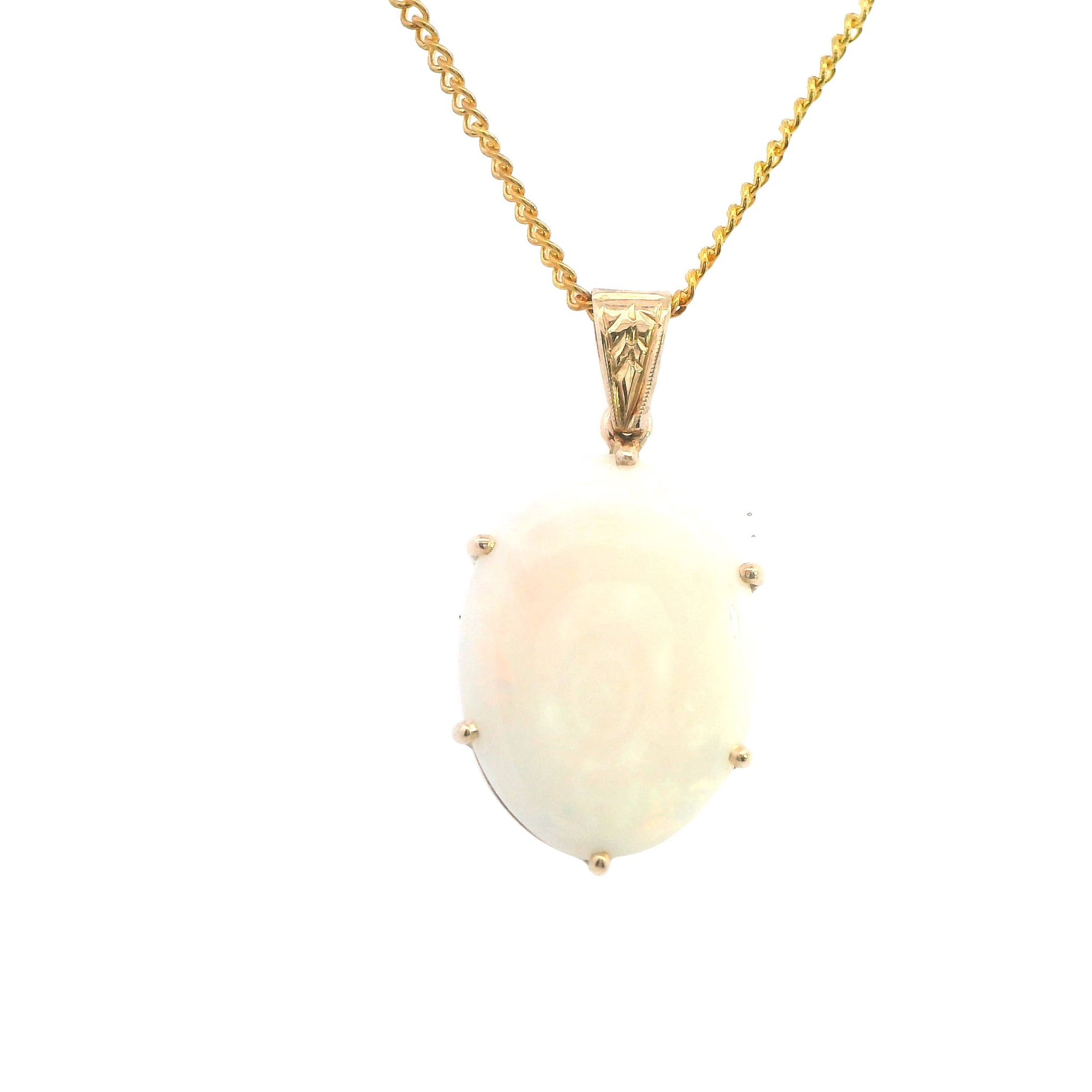 Yellow Gold Opal Pendant - Image 3