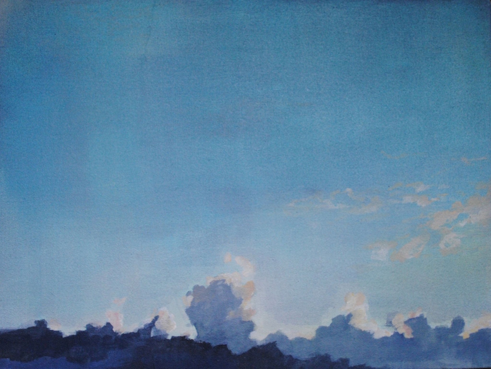 Wide skies with low clouds