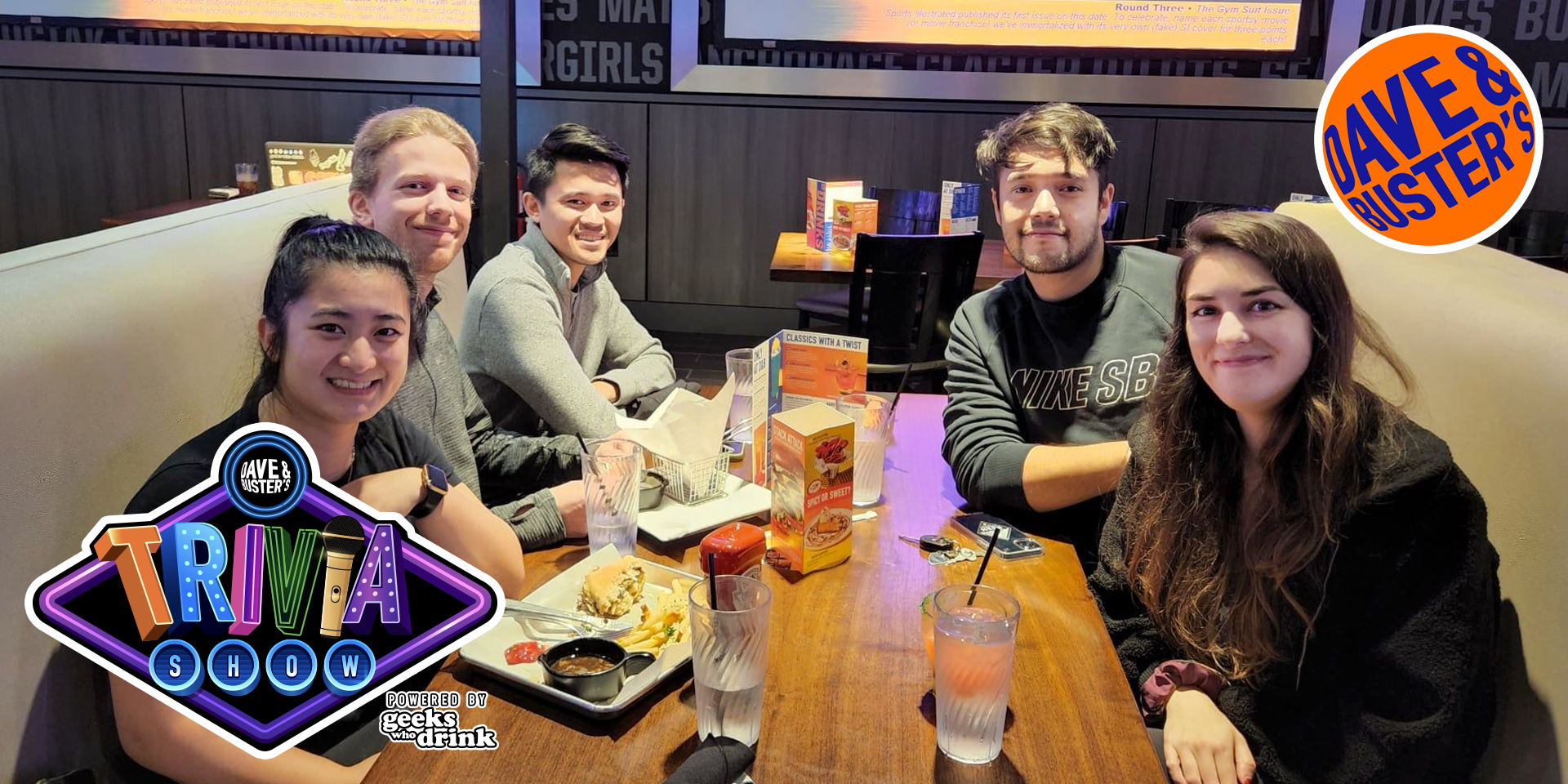 Geeks Who Drink Trivia Night at Dave and Buster's - Auburn promotional image