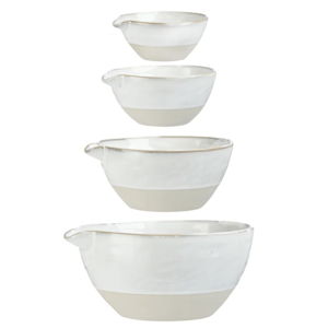 Birch Lane™ Adelora Stoneware White Batter Bowls (Set Of 4) | Birch Lane