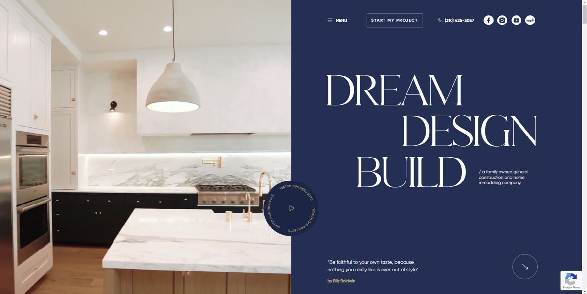 Screenshot of Oasis Builders Inc., from the contractor websites collection.