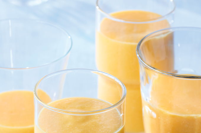 Smoothie mangue et cantaloup