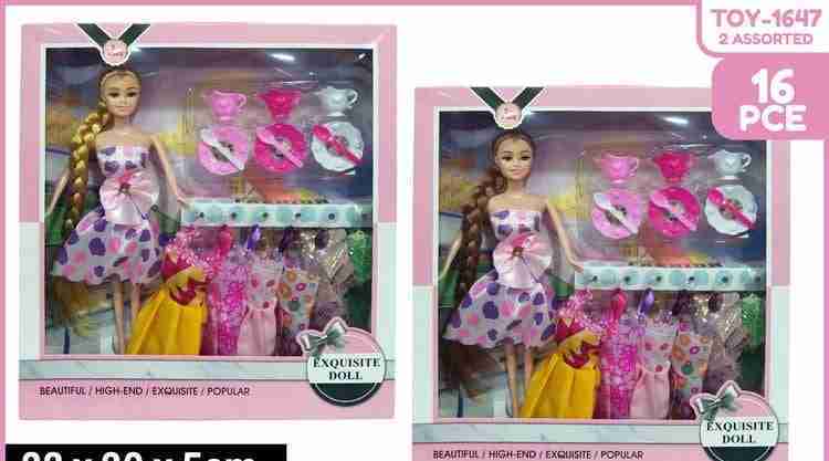 Fashion Doll With Dresses And Accessories (Random Column and Designs will be sent)