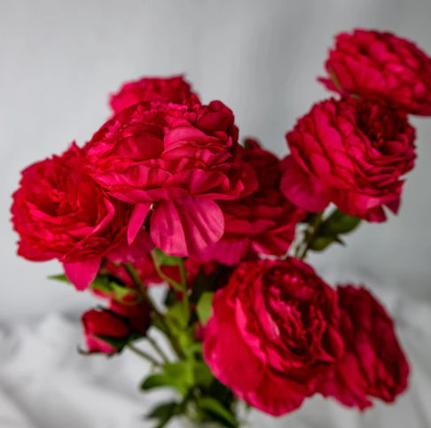 Fuchsia Peony Mini Bloom - Realistic Artificial Flowers - Image 2