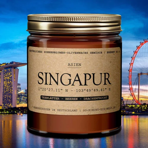 Bougie Singapour - Musc sucré | Bois de santal | vanille | résine