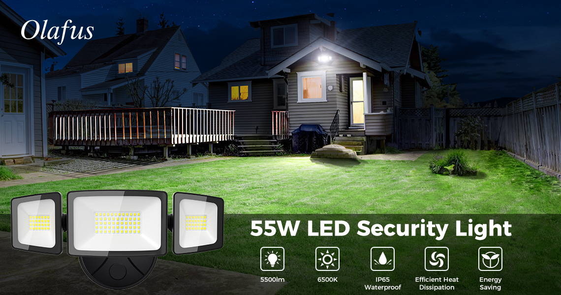 55W 5500LM LED Outdoor Lights
