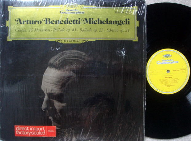 DG / ARTHUR MICHELANGELI, - Chopin 10 Mazurkas, MINT!
