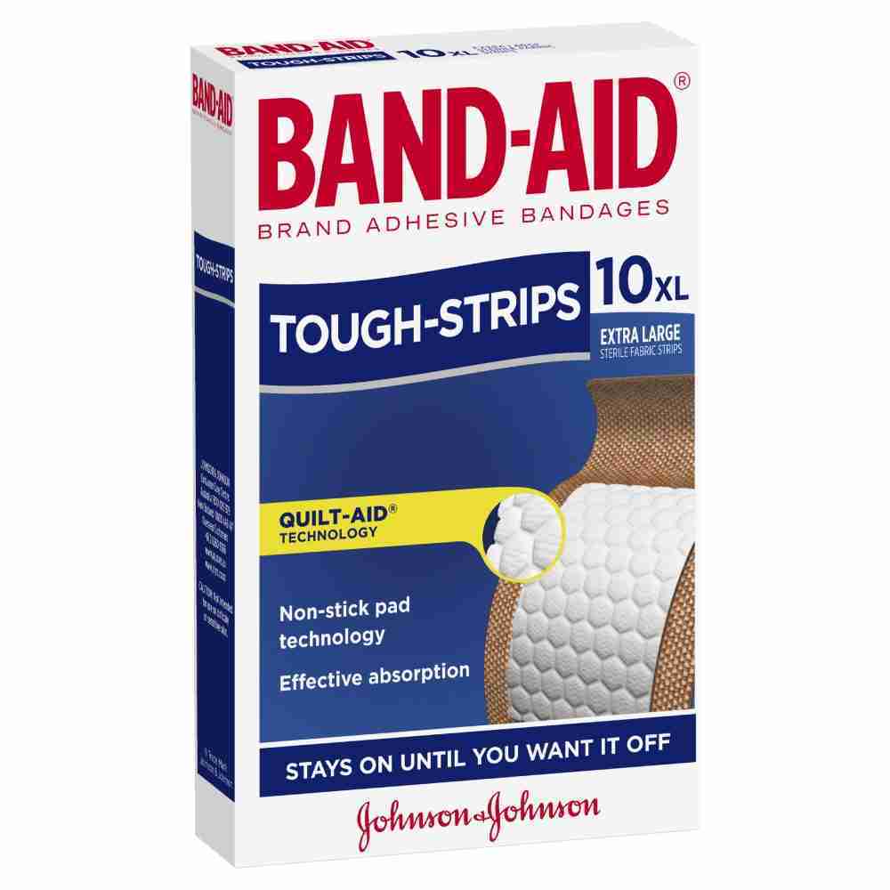 Band-Aid Tough Strips Extra Large Fabric 10 Pack