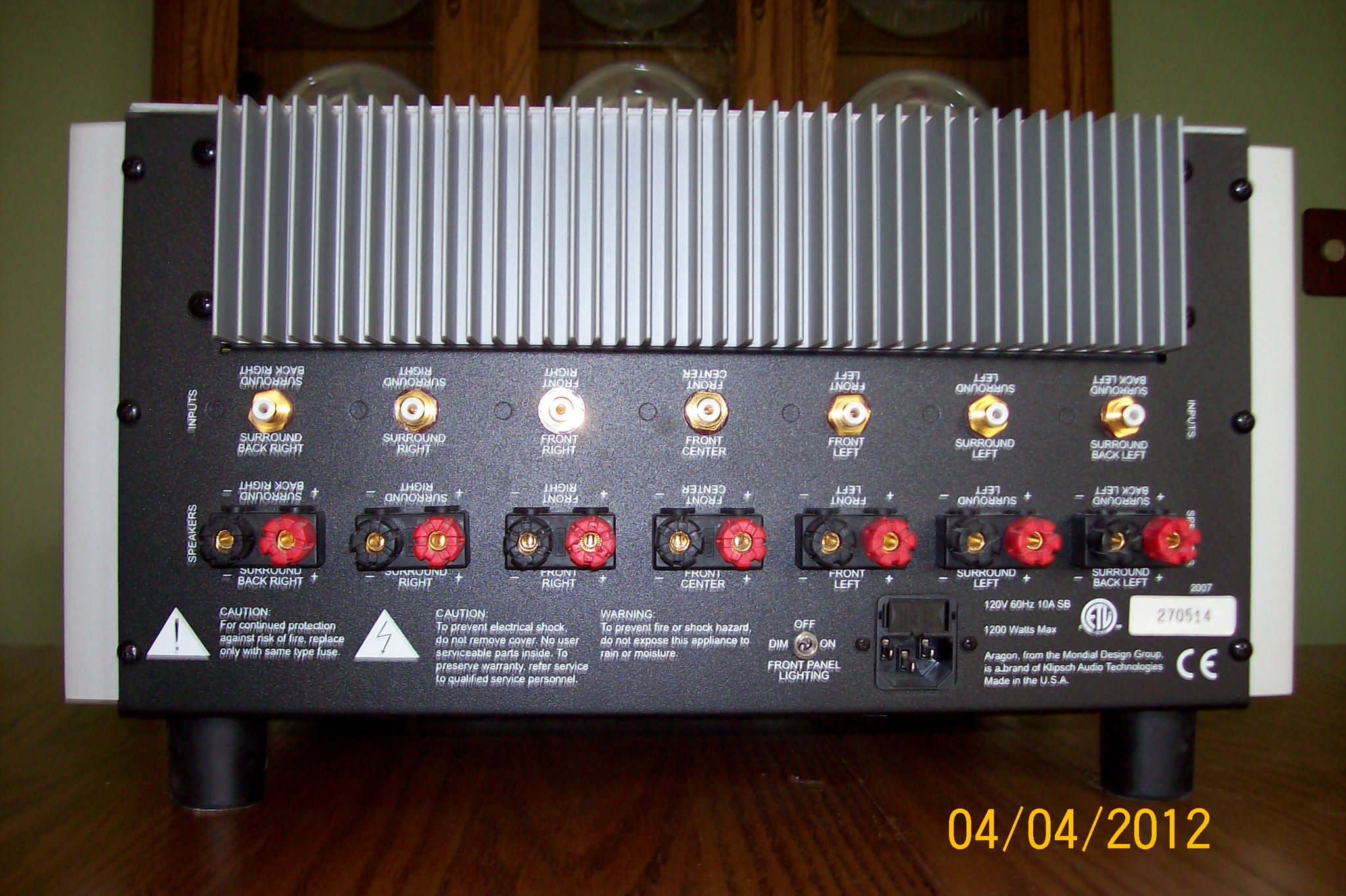 ARAGON 2007 7 CH AMPLIFIER For Sale | Audiogon