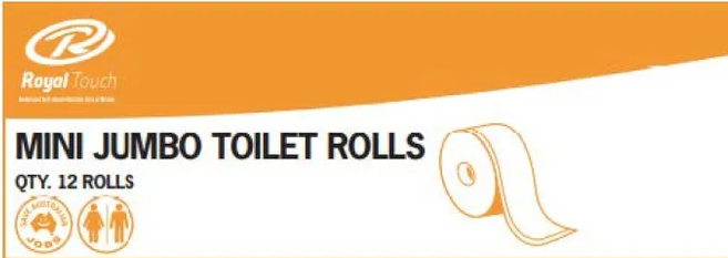 77250 2 Ply MINI Jumbo Roll 160m x 12 Rolls