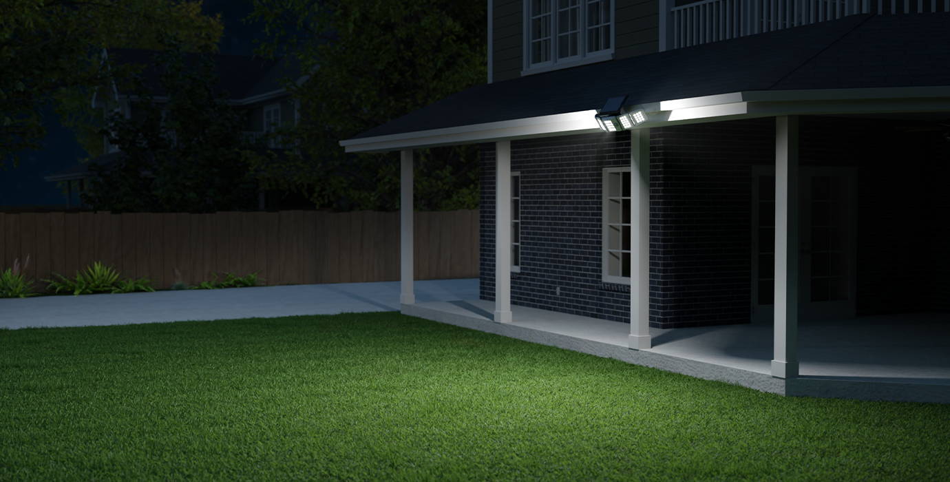 solar powered led outdoor light for backyard