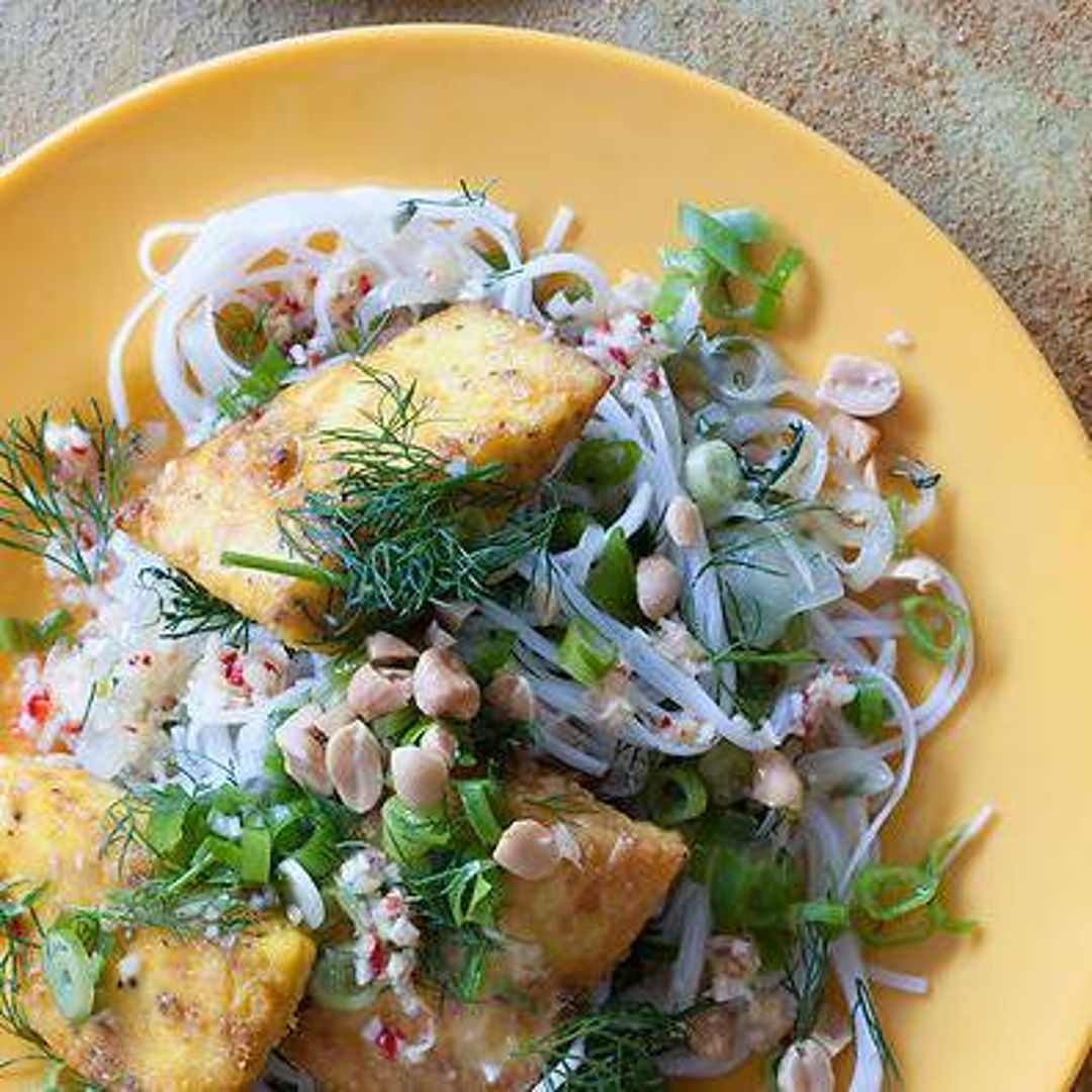 Cha Ca La Vong: Monkfish with Turmeric Yoghurt Batter, Fresh Rice Vermicelli Noodle/Dill