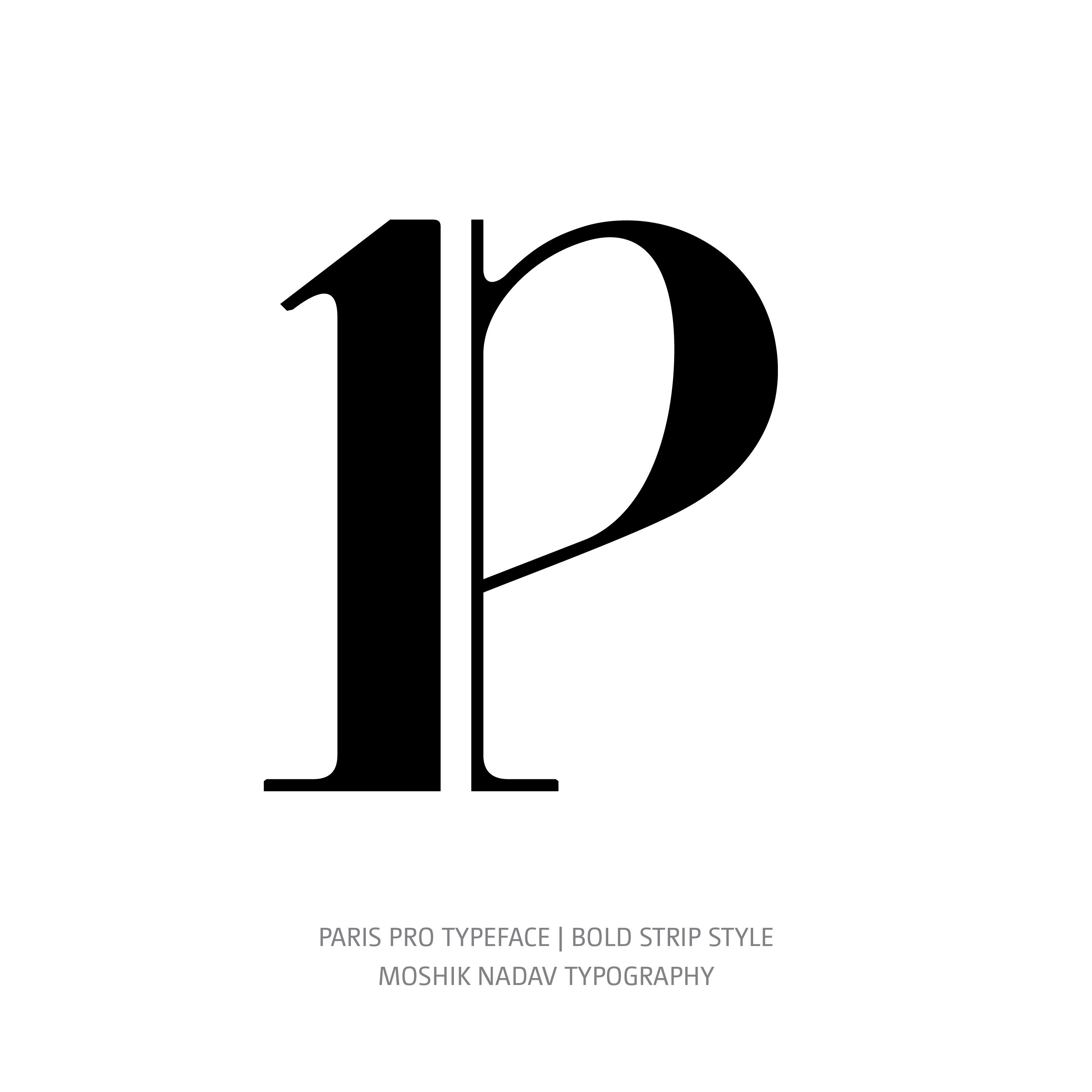 Paris Pro Typeface Bold Strip p