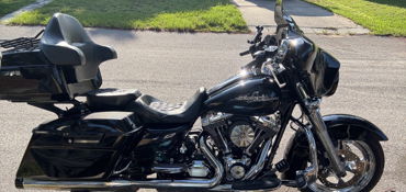 2012 HARLEY-DAVIDSON FLHX STREET GLIDE (BLACK) motorcycle for rent near Largo, FL