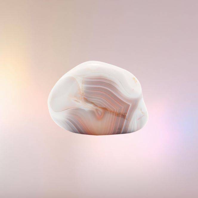 Pierre d’Agate naturelle – symbole d’équilibre, d’harmonie et de stabilité émotionnelle en lithothérapie.