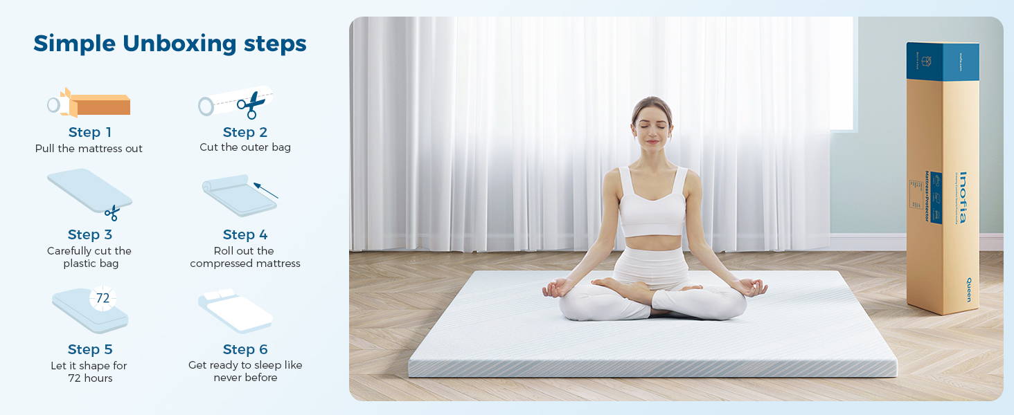 Inofia 4FT6 Double Mattress,12 Inch CloudLux Memory Foam Mattress with Pocket Sprung,Medium Firm with Tencel Fabric,Fire Resistant Barrier,Pressure Relieving,OEKO-TEX Certified(Double135×190×30cm)