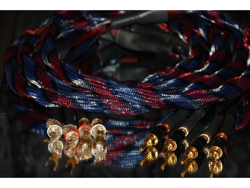 Snake River Audio -  Cottonmouth - 24k gold - 3m Speaker Cables