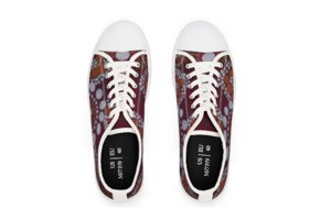 Women's Low Top Canvas Sneakers, Unique Artist Design