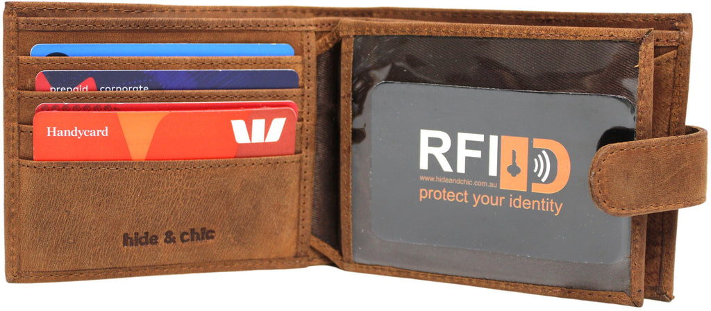 RFID Lined Hunter Leather Wallet Style 12047