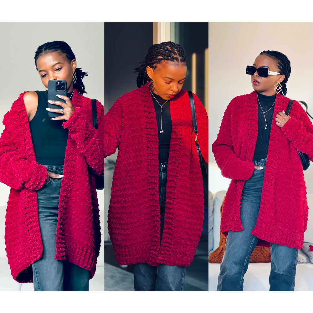 Crochet Easy Suzette Stitch Cardigan  Written Pattern