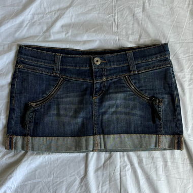 “Zip Lock” Miss Sixty denim mini skirt
