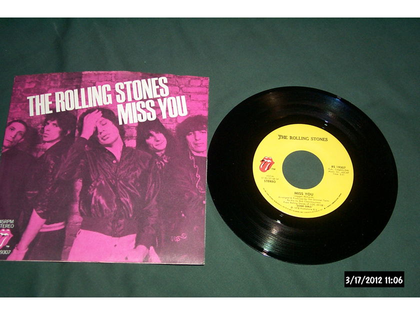 The Rolling Stones - Miss You First Pressing 45 With Sleeve