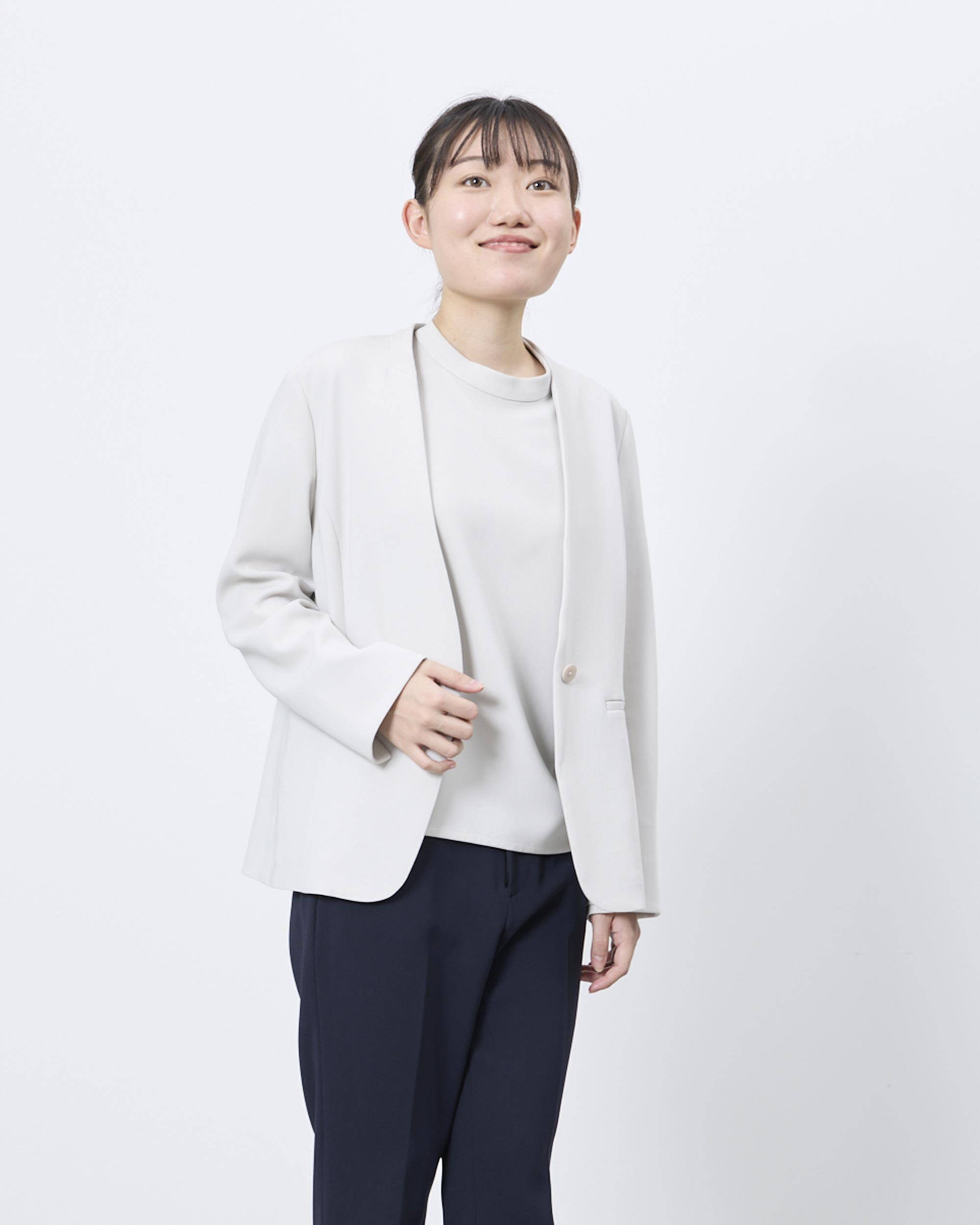 ノーカラージャケット（リニューアル）着用レビュー