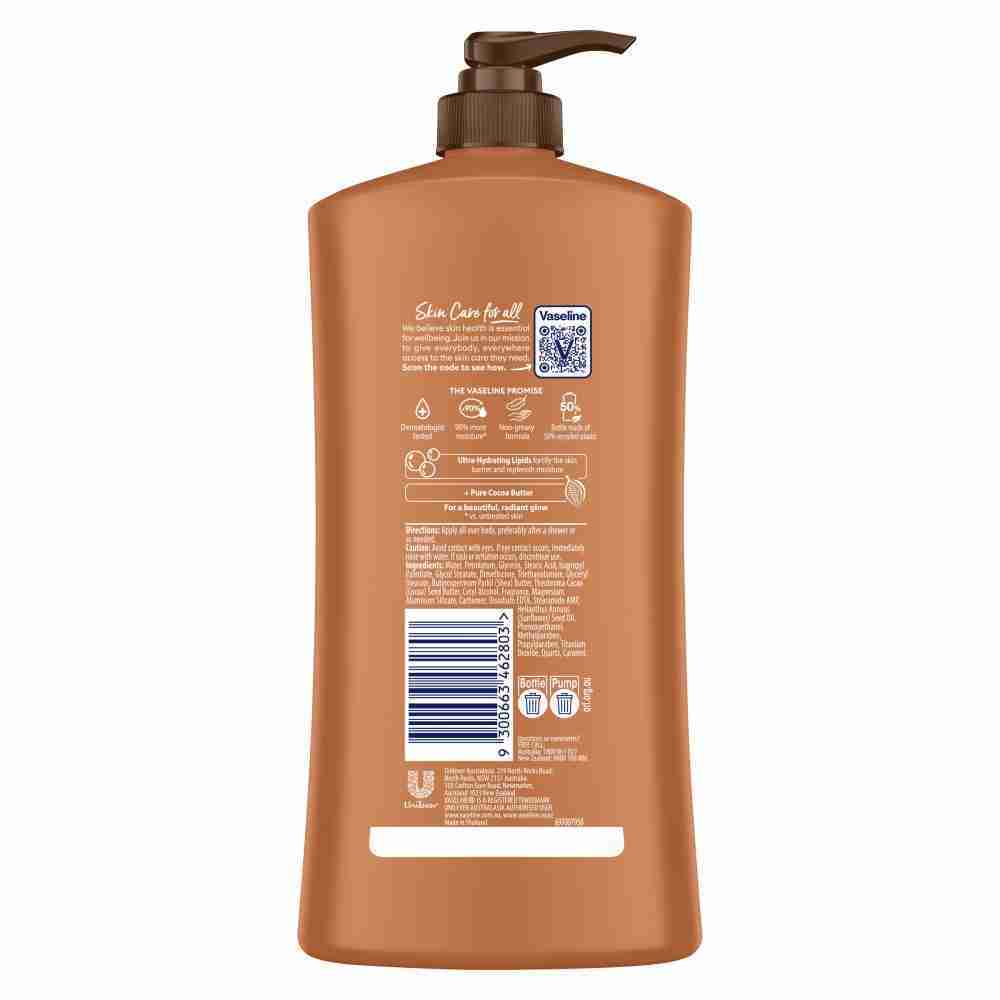 Vaseline Intensive Care Cocoa Glow Body Lotion For A Beautiful, Radiant Glow 750Ml - Image 3
