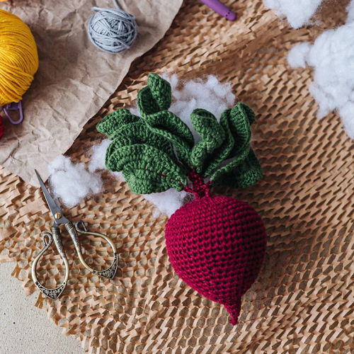 BEETROOT Crochet Pattern PDF - Amigurumi Food Crochet Play Food Crochet Vegetables Red Beet Food Pattern Amigurumi Patterns Crochet Tutorial