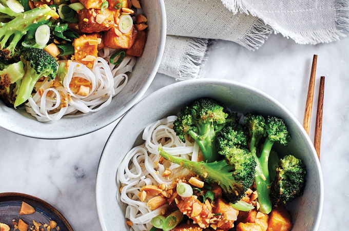 Tofu with Peanut Sauce