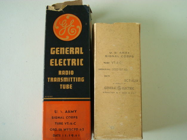 General Electric 211 Tube VT-4C  Matched Pair NOS Tested
