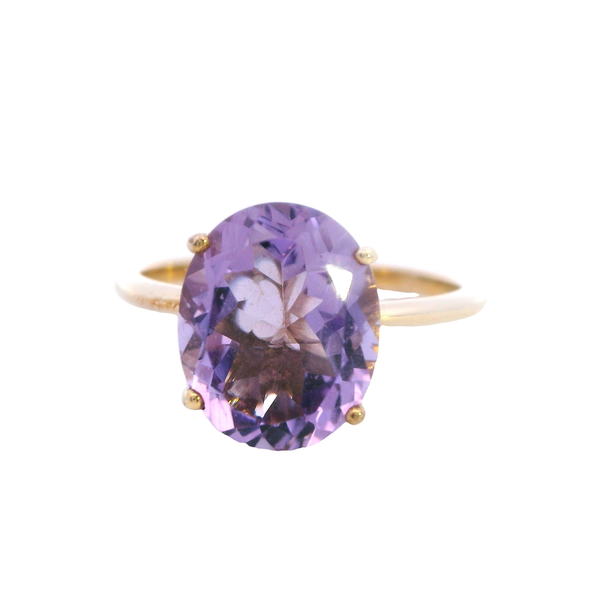 Luminous Amethyst Gold Ring - Image 3