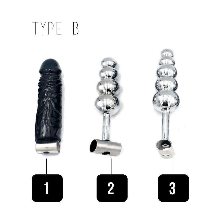 Anal plugs for chastity belt