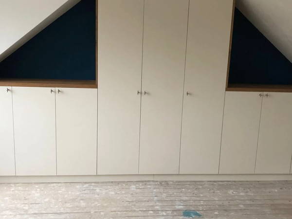 Inbouwkasten op maat, klantproject Houtenmeubelshop