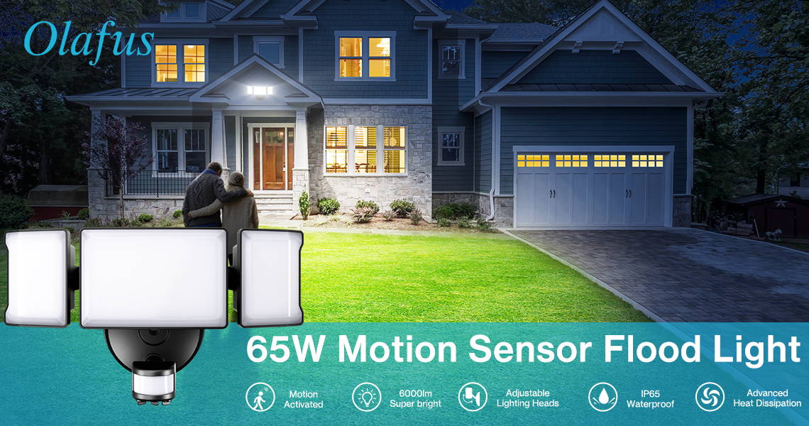 65W Motion Sensor Outdoor Flood Lights