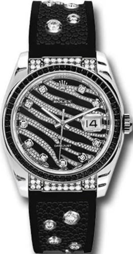 Rolex Datejust 36ROYAL BLACK ZEBRA White gold and Diamonds 116199SANR