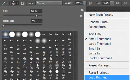 Как установить кисти (brushes) в Фотошоп
