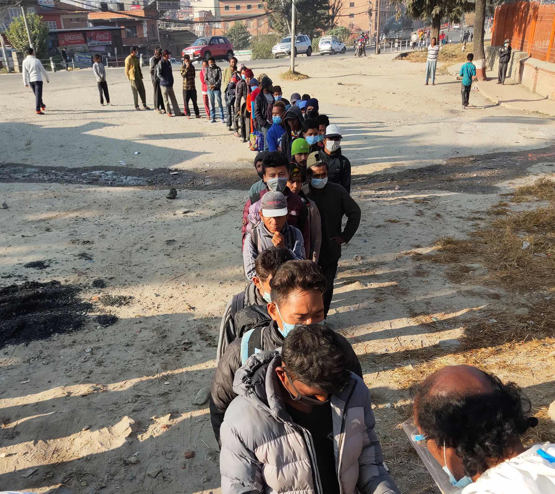 People queue for support from ROKPA
