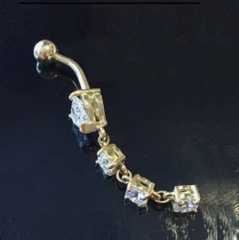 Shop lab grown diamond belly rings - Pobkoy Diamonds