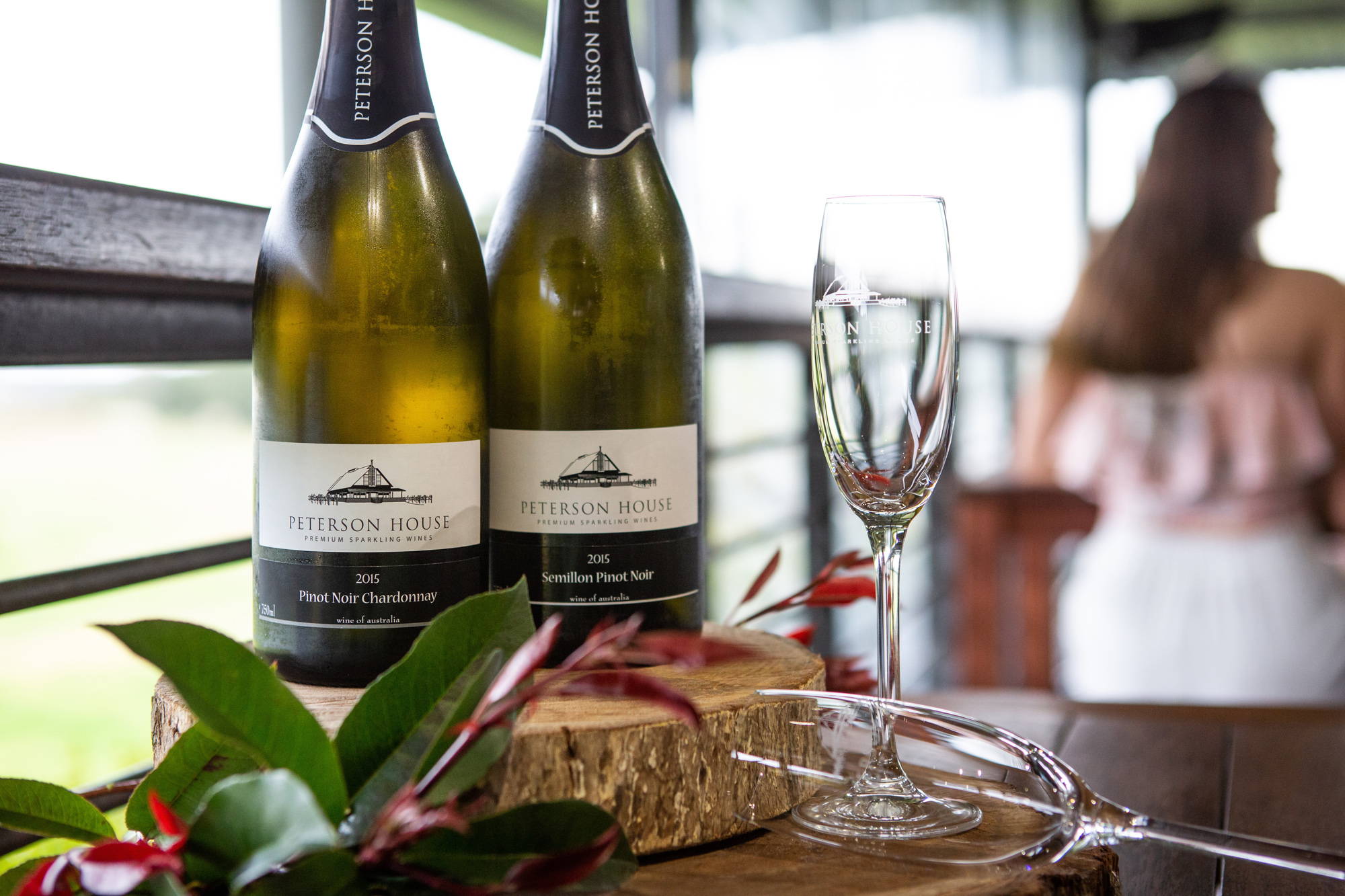 Wine tasting on the deck at Peterson House in Hunter Valley Winery