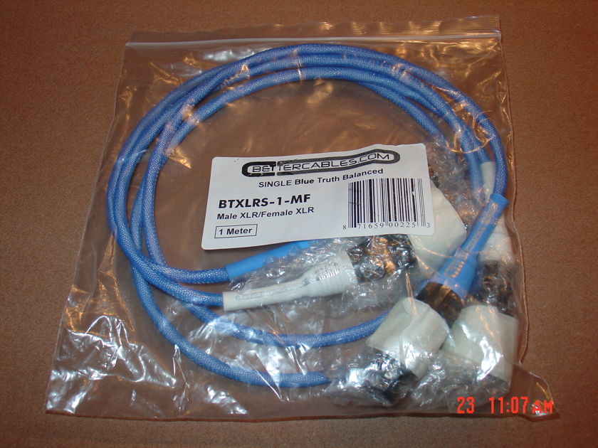 BETTER CABLES BLUE TRUTH XLR 1M INTERCONNECTS