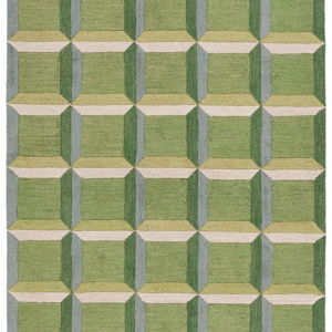 Genre 101 Hand Tufted Modern Rug - Green 8x10