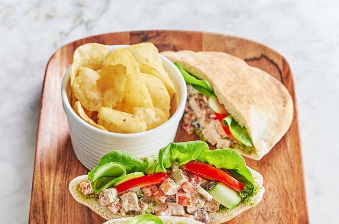 Pork Salad Pita Sandwiches